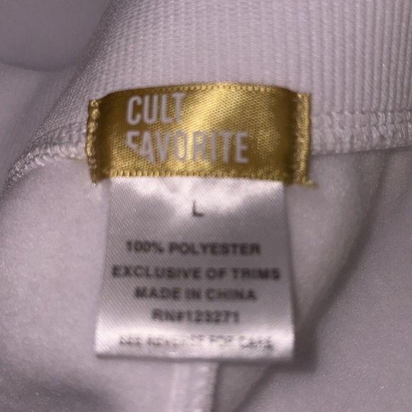 Cult Favorite White and Pink Athletic Shorts - Picture 3 of 3